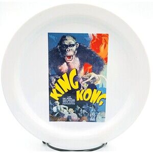 King Kong Movie Poster Plate 8" Pottery Barn TCM Classic Cinema 1933 Decor